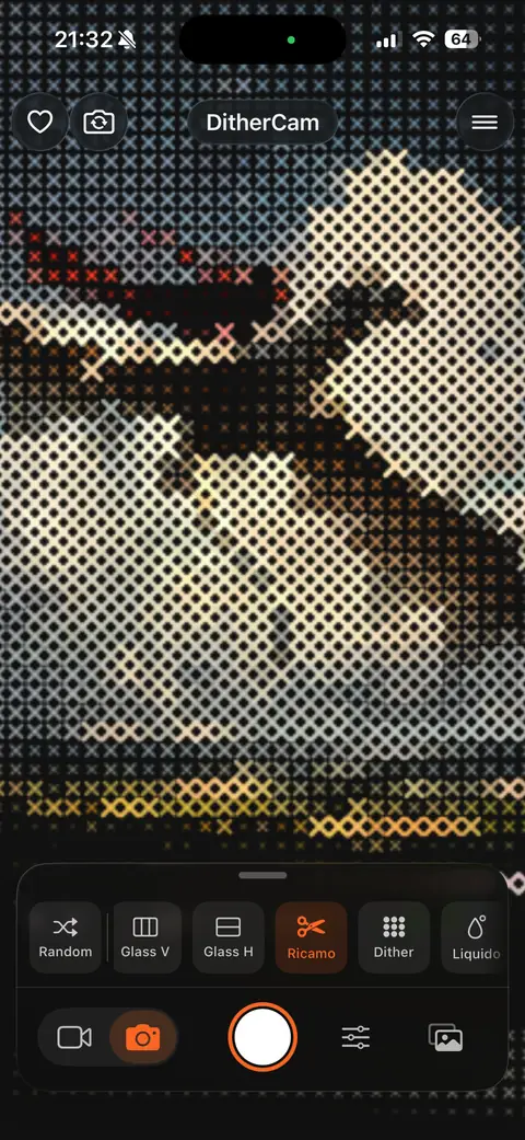 The scene rendered in cross-stitch